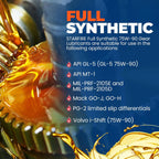 STARFIRE Full Synthetic SAE 75W90 GL-5 Gear/Differential Oil 5 Gallon Pail