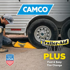 Camco Trailer Aid Plus -5 1/2" Lift Tandem Tire Trailer Ramp - USA Made