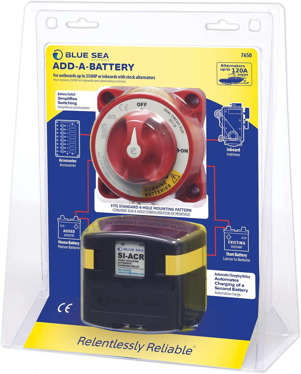 Blue Sea Systems Add-A-Battery Kit, 120A