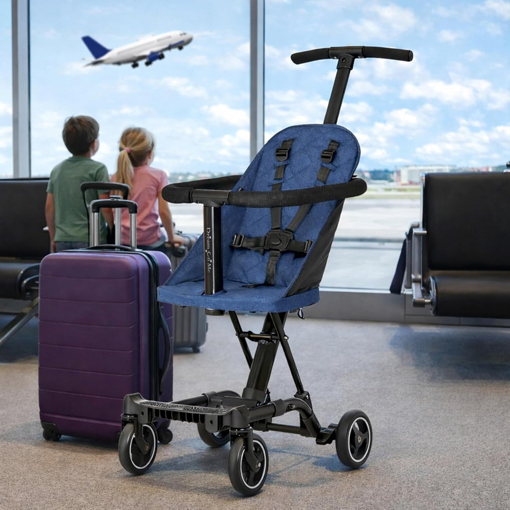 Dream On Me Coast Rider Lightweight Travel Stroller, 45 Lb Limit, Navy
