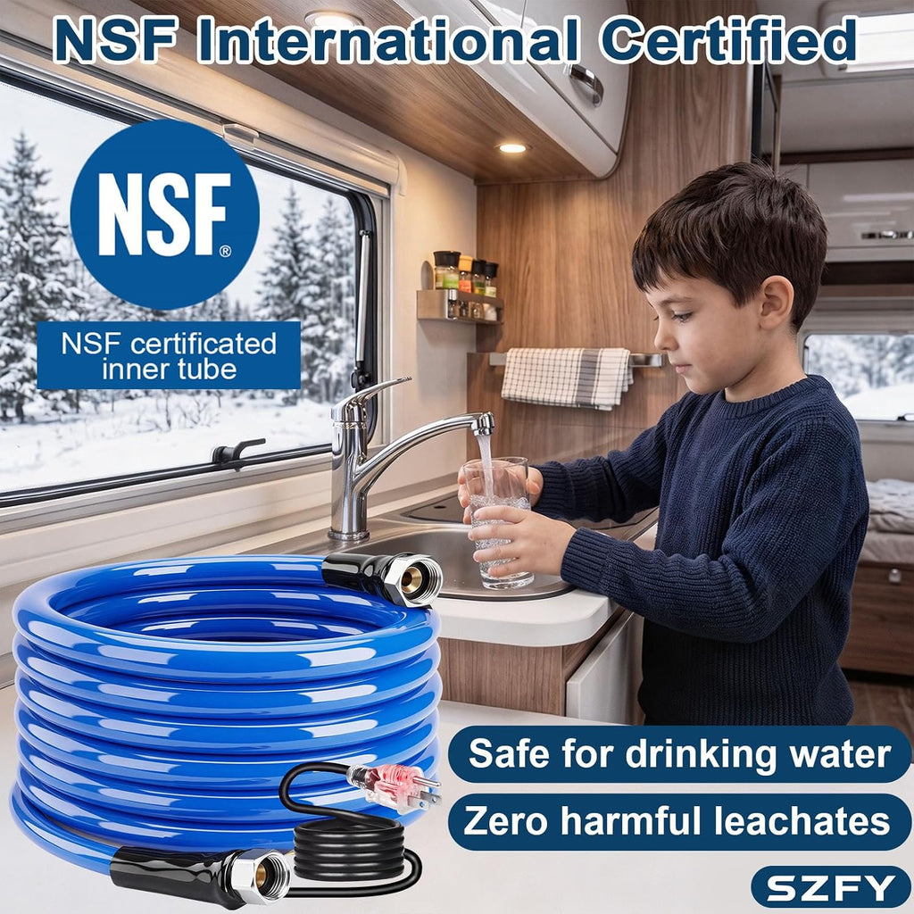 25FT Heated Water Hose for RV,-45°F Heated Water Hose, RV Accessories