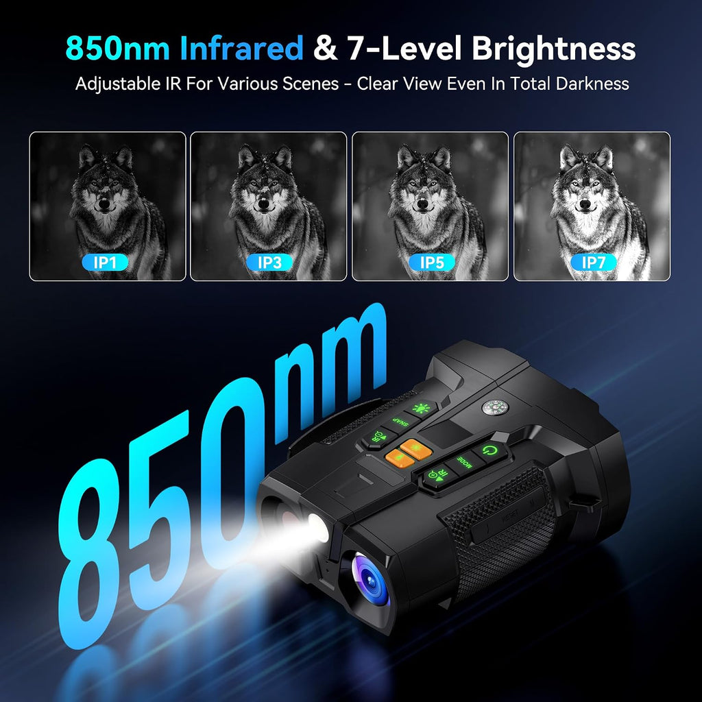 Night Vision Goggles Binoculars: 4.5" Screen 4K Night Vision Binoculars