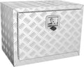 VEVOR Underbody Truck Box, 24"×14"×16" Pickup Storage Box, Heavy Duty Aluminum Diamond Plate Tool Box with Lock and Keys, Waterproof Trailer Storage