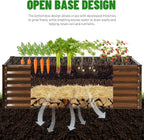 Galvanized Raised Garden Bed 6x3x2FT Outdoor Large Metal Planter Box Steel Kit for Planting Vegetables, Flowers