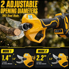 2-in-1 Cordless Pole Pruner, 2.2" Opening Electric Shears, 2×2.0Ah Battery