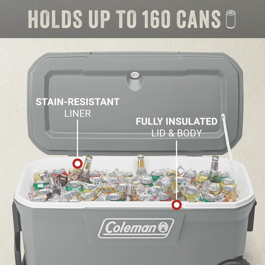 Coleman Classic Series Insulated Portable Wheeled Cooler