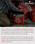 READYWISE Emergency Food Survival Supply 14 Day Bucket, 150 Servings