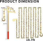 Fence Stretcher Tool Chain Link Fence Bar Puller, Heavy Duty Steel 19.7ft Chain Strainer Wire Tensioner, Barbed Wire Fence Tensioner and Repair Tool