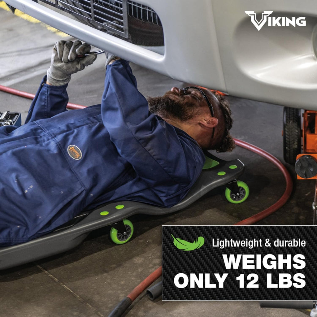 AFF Viking 42" Mechanic's Creeper, Low Profile Ergonomic Design, Heavy Duty