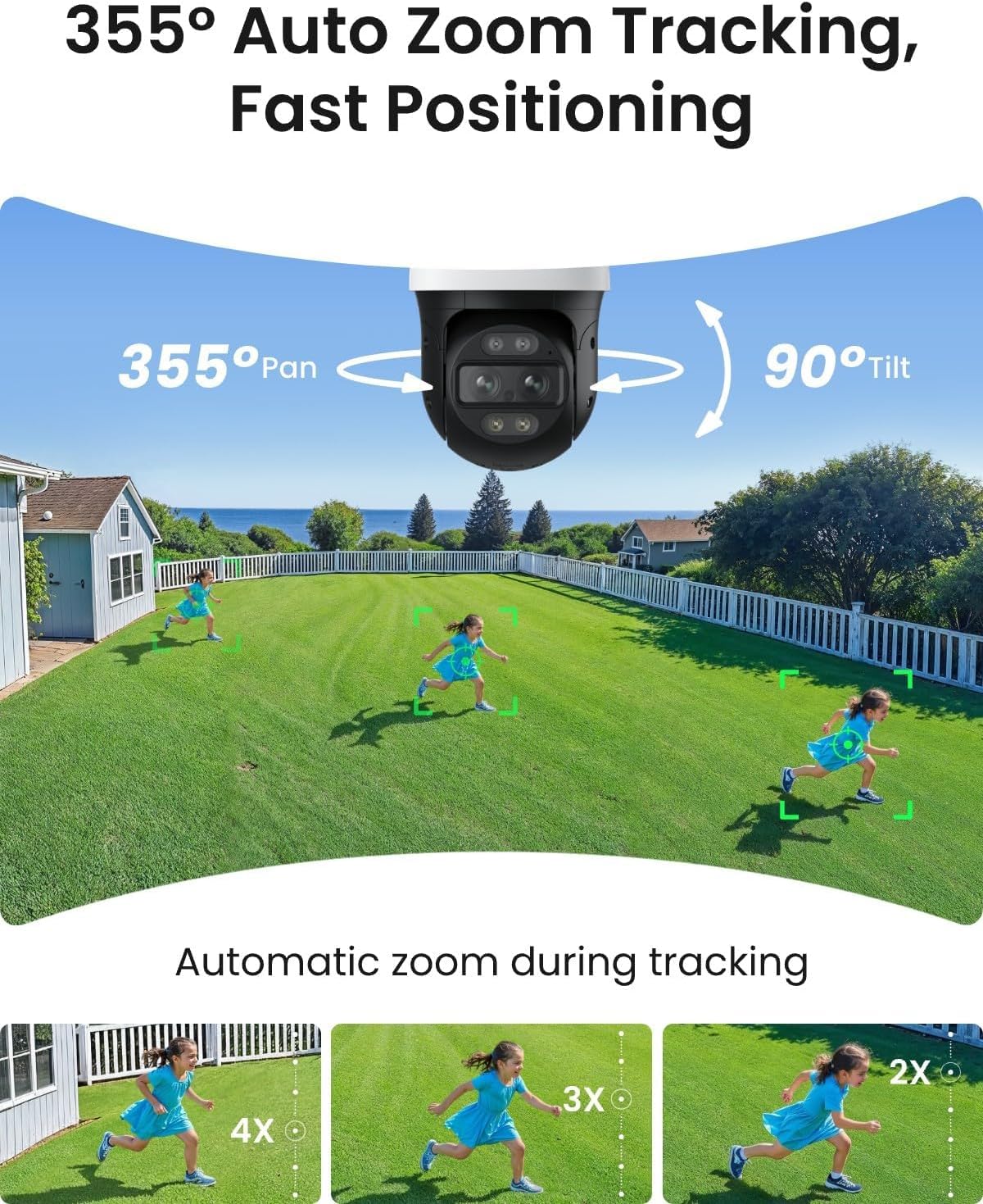 REOLINK TrackMix PoE Dual-Lens PTZ Security Camera 6X Hybrid Zoom Tracking