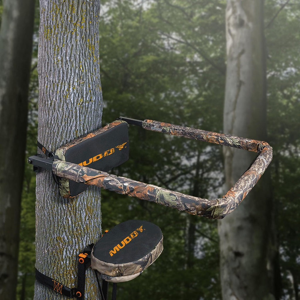 Muddy Universal Flip Up Shooting Rail Rest for Hang On Tree Stands, Black
