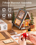 Rolife DIY Miniature Forest Tiny House Kit-A-Frame Cabin with LED Lights