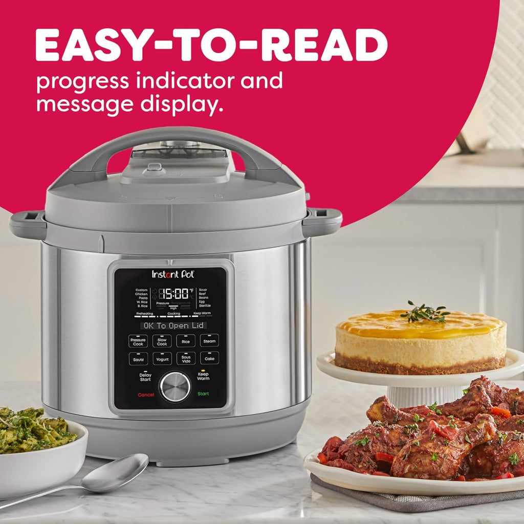 Instant Pot 6 Qt 9-in-1 Electric Pressure Cooker, WhisperQuiet