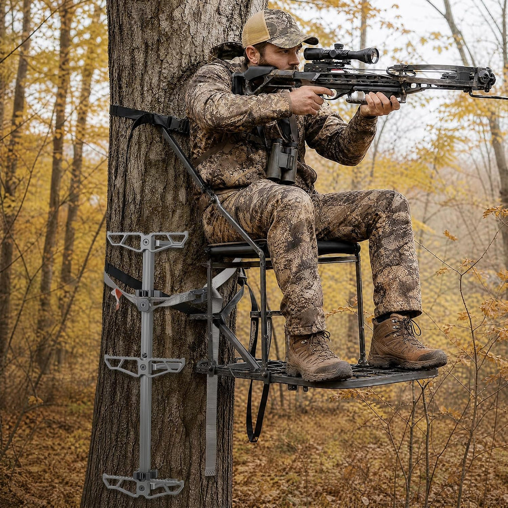 30" Climbing Sticks for Tree Stand, Non-Slip Aluminum Steps