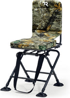 TR Swivel Hunting Chair – 350lbs Folding Ground Chair for Deer Hunting