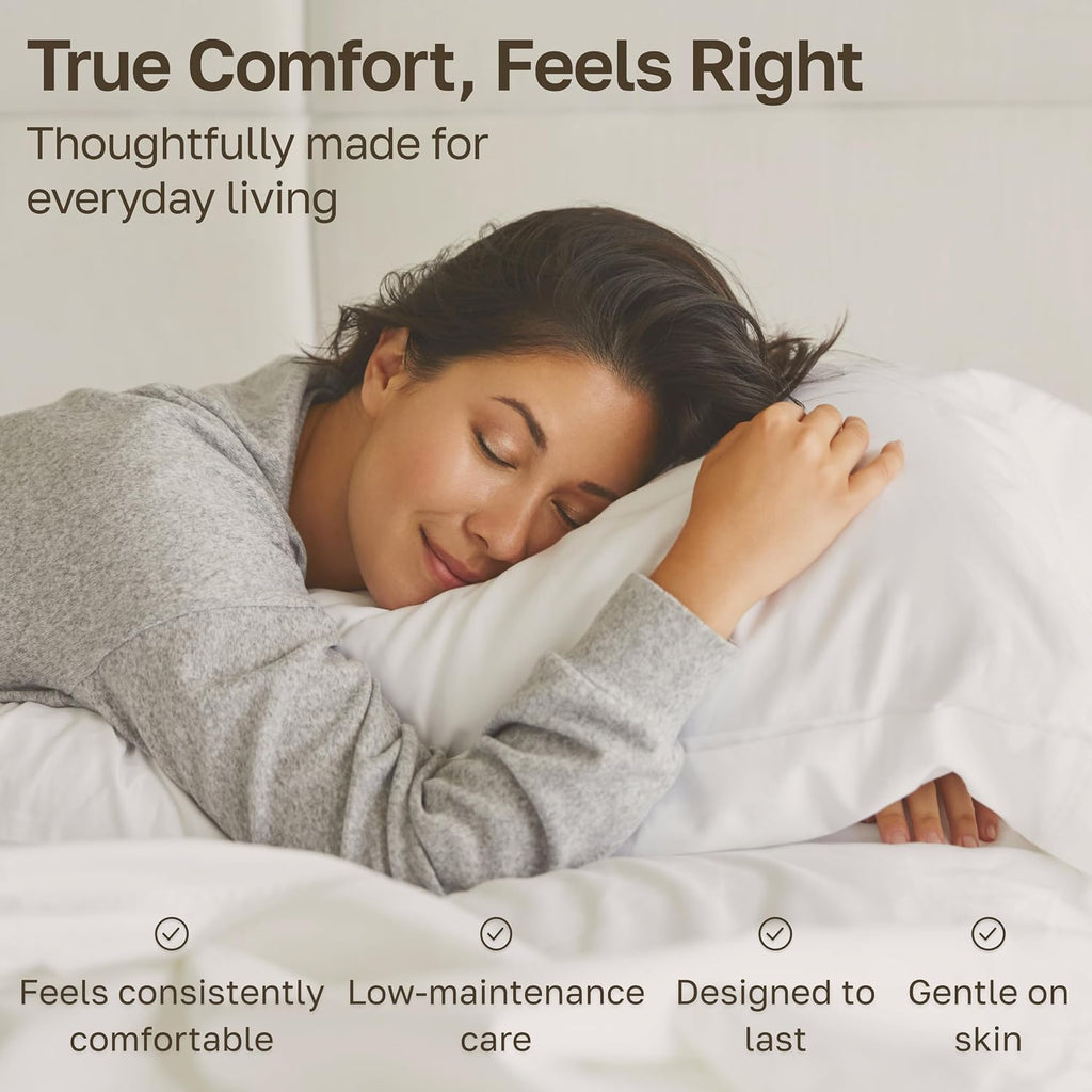 California Design Den Luxury 600 Thread Count King Size Sheets Set, White