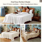 Bedsure PureWoven 100% Rayon Derived from Bamboo, King Size Sheets Set