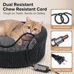 2 in 1 Foldable Heated Cat Cave Beds for Indoor Cats and Dogs