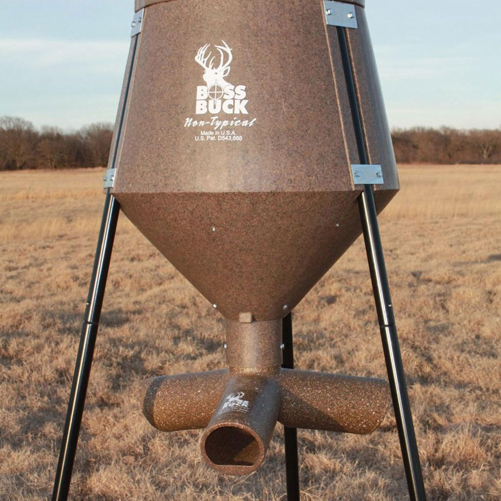 Boss Buck Gravity Deer Feeder for Game & Hunting, 200 lb Corn Capacity