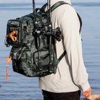 KastKing BaitSpace 50L Fishing Backpack with 4 Tackle Boxes, 2 Rod Holders