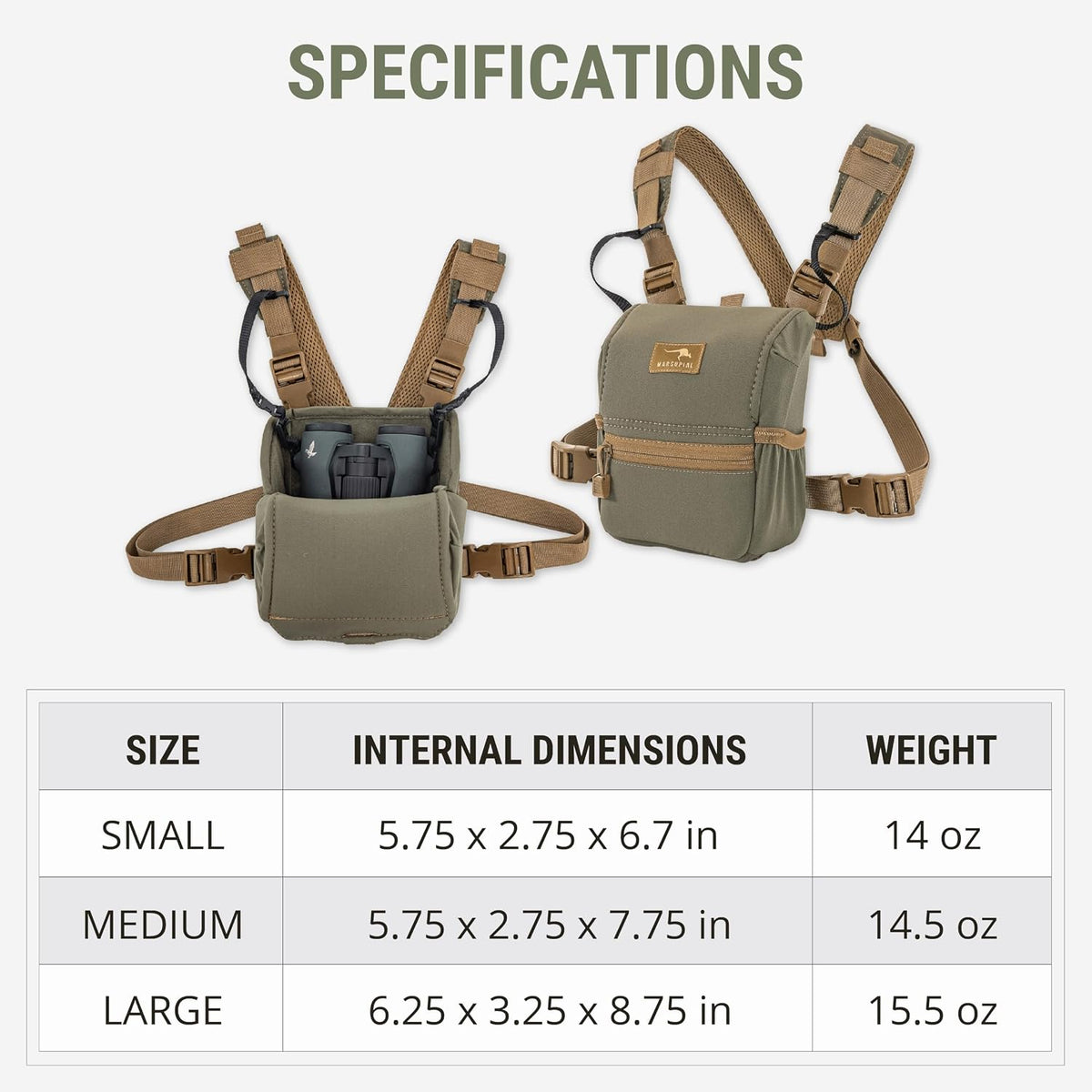Enclosed Binocular Chest Pack, Multicam, Large