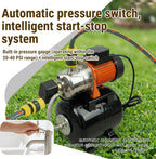 HoldwellS 115V Shallow Well Jet Pump with 5 Gallon Pressure Tank 1320 GPH Stainless Steel Automatic Water Booster Pump with Pressure Switch & Gauge