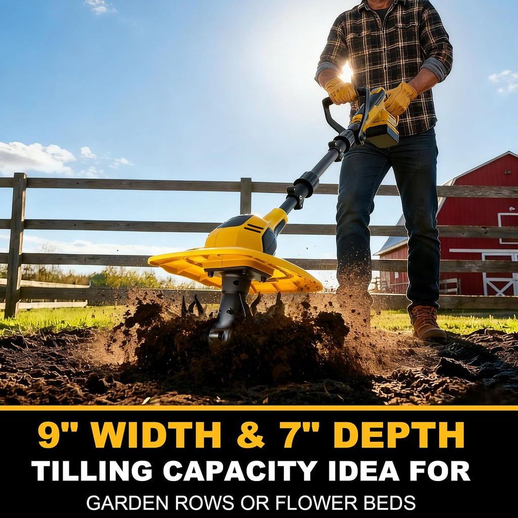 Cordless Tiller Cultivator for DeWalt 20V MAX (Bare Tool)