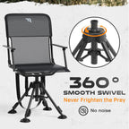 TR Swivel Hunting Chair 360° Silent, 400lbs Folding Adjustable Height