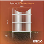 Enclo Huntersville Privacy Screen 2pk, White Vinyl DIY No Dig Kit