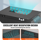 VEVOR 6U Wall Mount Network Server Cabinet, 14.8'' Deep, Server Rack Cabinet Enclosure, 200 lbs Max. Ground-Mounted Load Capacity, with Locking Glass