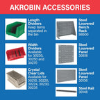 Akro-Mils 12 Pack AkroBins Plastic Storage Bins, Space-Saving Stackable Organizers for Garage, Classroom and Warehouse Organization, Blue