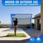Golf Net with Extra Striking Net, Heavy Duty Golf Practice Hitting Net Huge