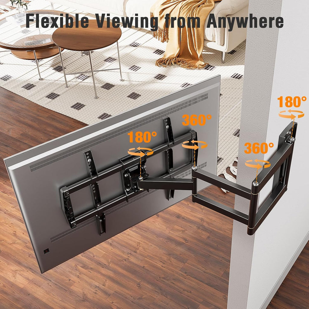 Outdoor TV Wall Mount Waterproof for 42-75 Inch TVs, 37.9" Long Extend Arm