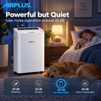 AIRPLUS Max 70 Pint Quiet Dehumidifier for Home Bedroom up to 4500 Sq Ft
