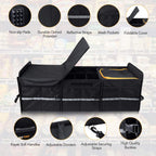 HEYTRIP Large Trunk Organizer with Built-in Leakproof Cooler Bag, Black