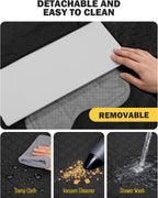 Back Seat Extender for Dogs, Waterproof Dog Car Seat Cover for Back Seat with Hard Bottom, Upgraded Material, Anti Scratch, Easy to Use and Clean