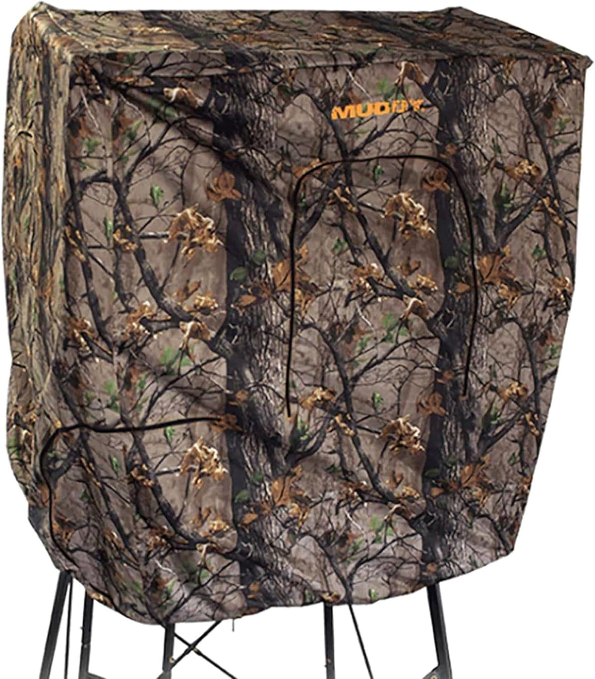Muddy Steel 7' Tall Quad Pod Hunting Blind Cover with 4 Zippered Windows
