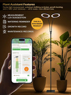 48W Grow Lights for Indoor Plants, Full Spectrum LED Plant Light with Stand