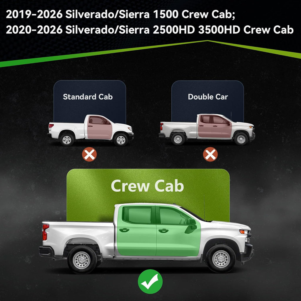 AUTOSAVER88 Running Boards Compatible with 2019-2026 Silverado/Sierra 1500