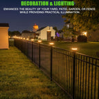 Modern Solar Post Cap Lights - 12 Pack, 2 Modes LED(3000K/6000K) Deck Fence Cap Light for 2x2, 2.5x2.5, 3x3 Posts, IP65 Waterproof, Decoration for