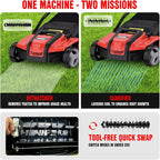 Electric Dethatcher and Scarifier 17-Inch 15-Amp with Collection Bag