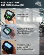 Paint Thickness Gauge CM-224 Auto – Digital Coating Thickness Meter for Cars and Automotive Inspection, Fe / Al / Fe+Zn Detection, 0.1 μm Resolution