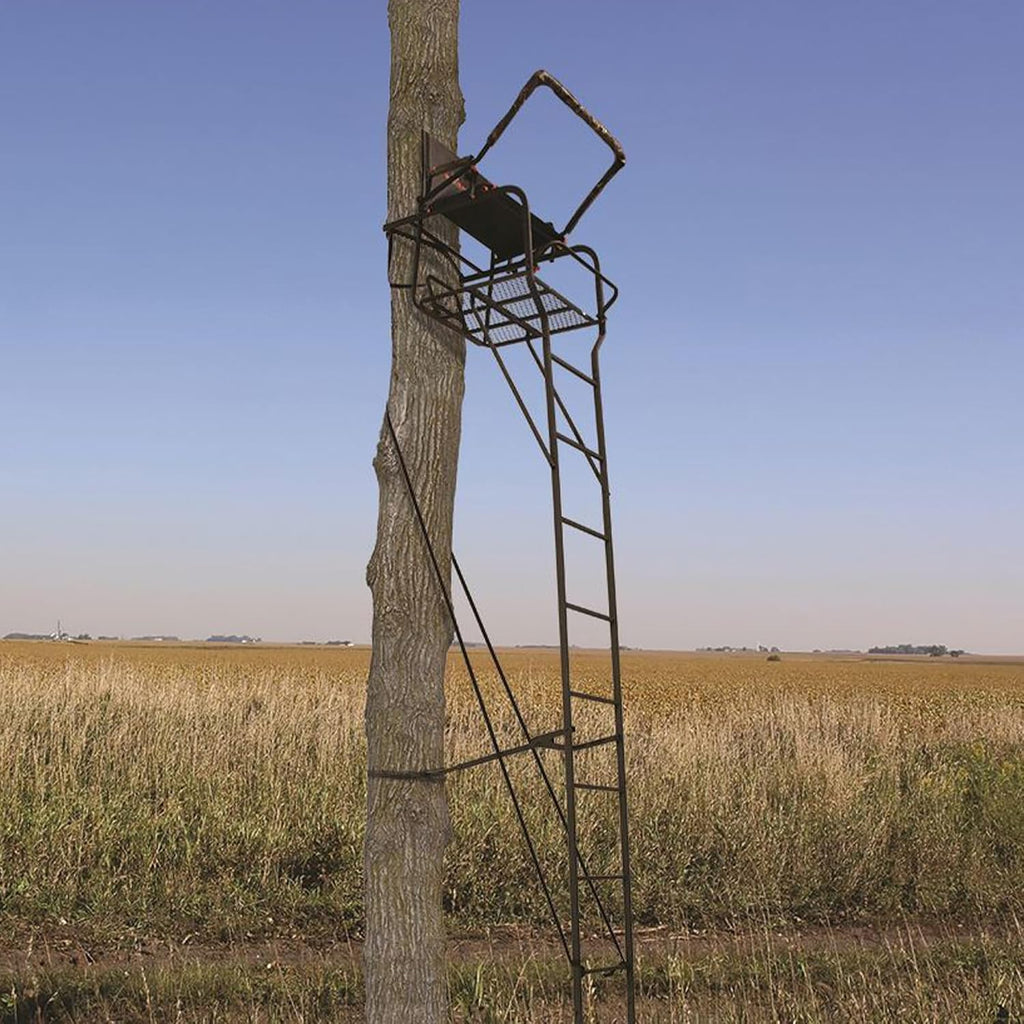 Hunter HD 1.5 Deer Hunting Ladder Climbing Tree Stand w/Extra Wide Seat