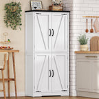 58.5" H Storage Cabinet, Farmhouse Kitchen Pantry Cabinet with 4 Doors
