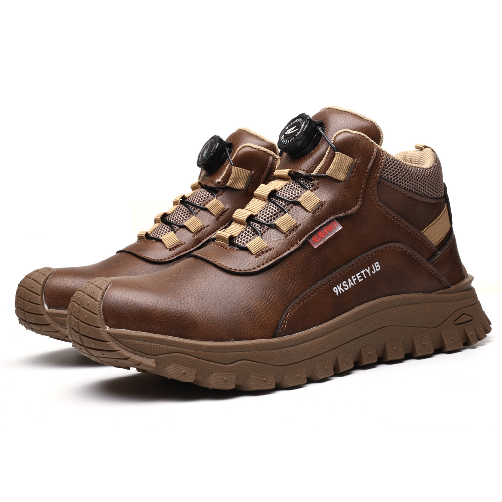 Waterproof & Insulated Steel Toe Shoes with Knob Lacing System