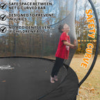 JUMPZYLLA 8FT Outdoor Trampoline With Enclosure for Kids - 14FT
