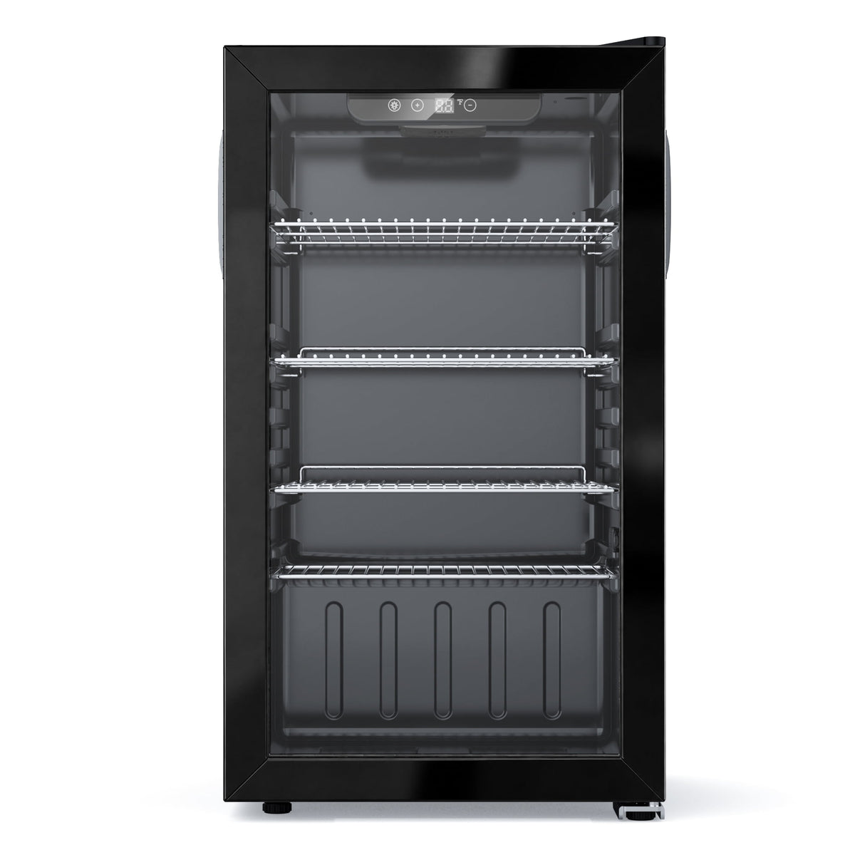 Snowyermine 130 Can Beverage Refrigerator and Cooler with Glass Door for Home, 17.3 in W, 31.5 in H, Black