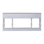 Magnolia Manor Hall Console Table, 72 in, Antique White And Weathered Bark Finish