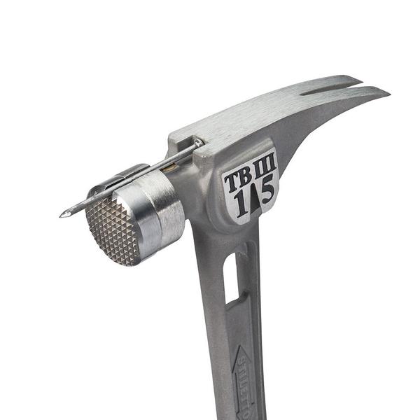 Stiletto 15 oz Ti-Bone III Titanium Hammer With Milled Face Curved Handle - TB3MC