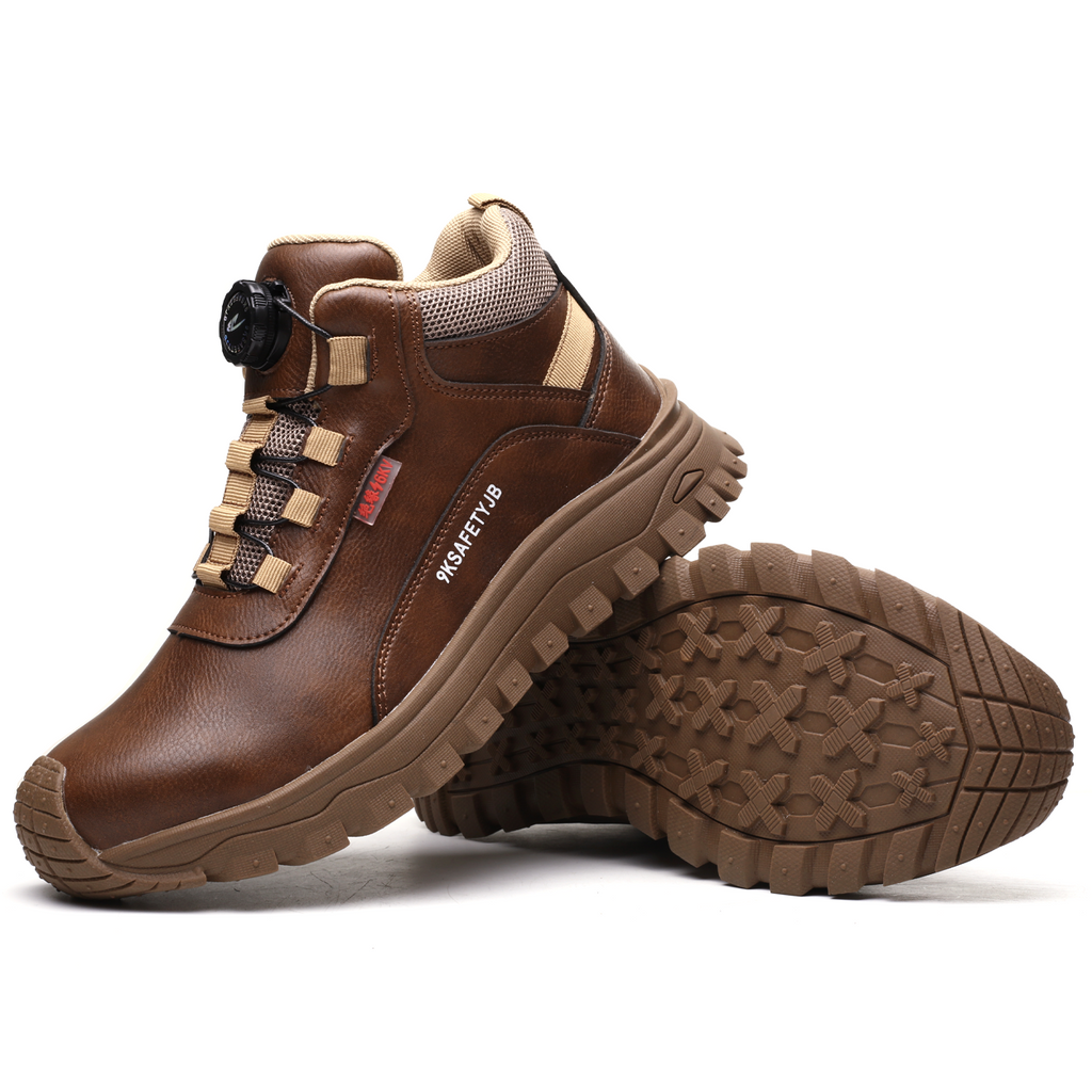 Waterproof & Insulated Steel Toe Shoes with Knob Lacing System